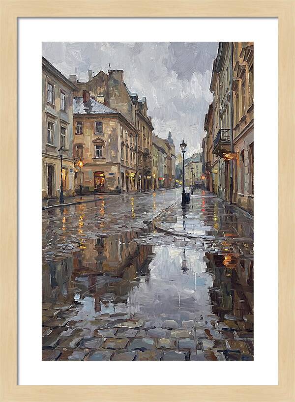 Urban Reflections In Rain