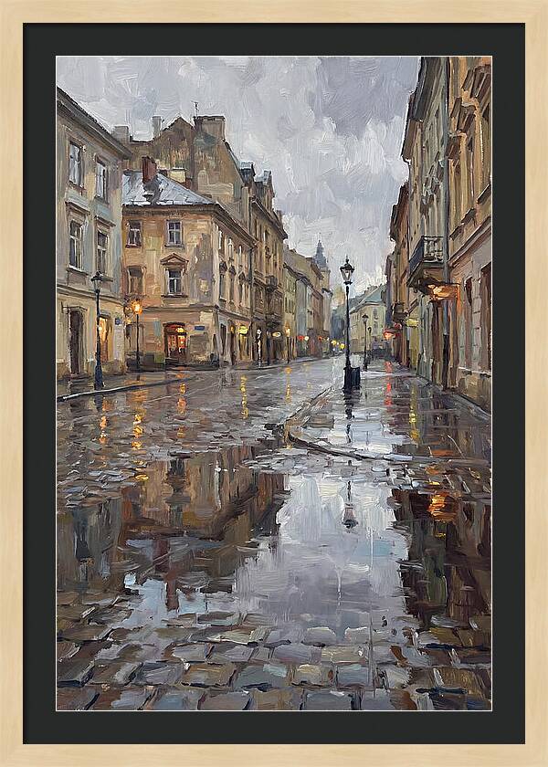 Urban Reflections In Rain
