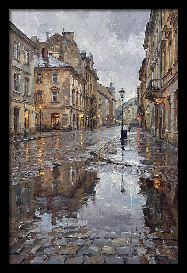 Urban Reflections In Rain