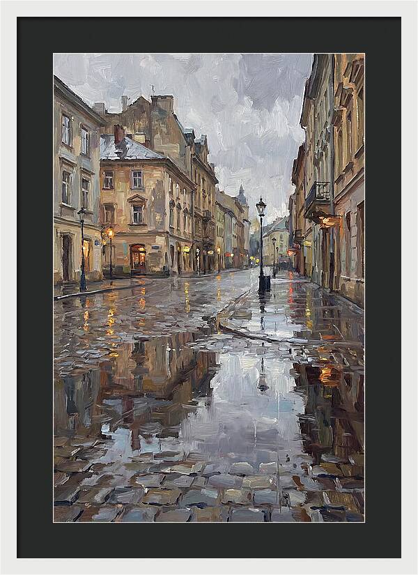 Urban Reflections In Rain