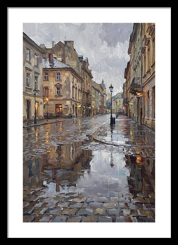 Urban Reflections In Rain