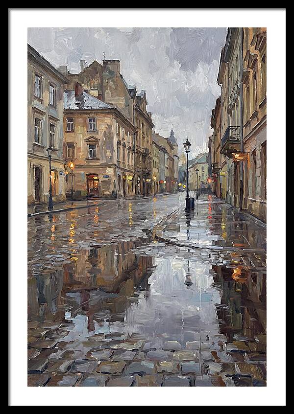 Urban Reflections In Rain