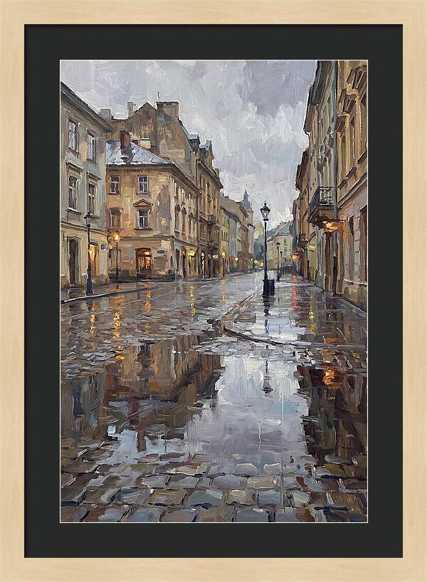 Urban Reflections In Rain