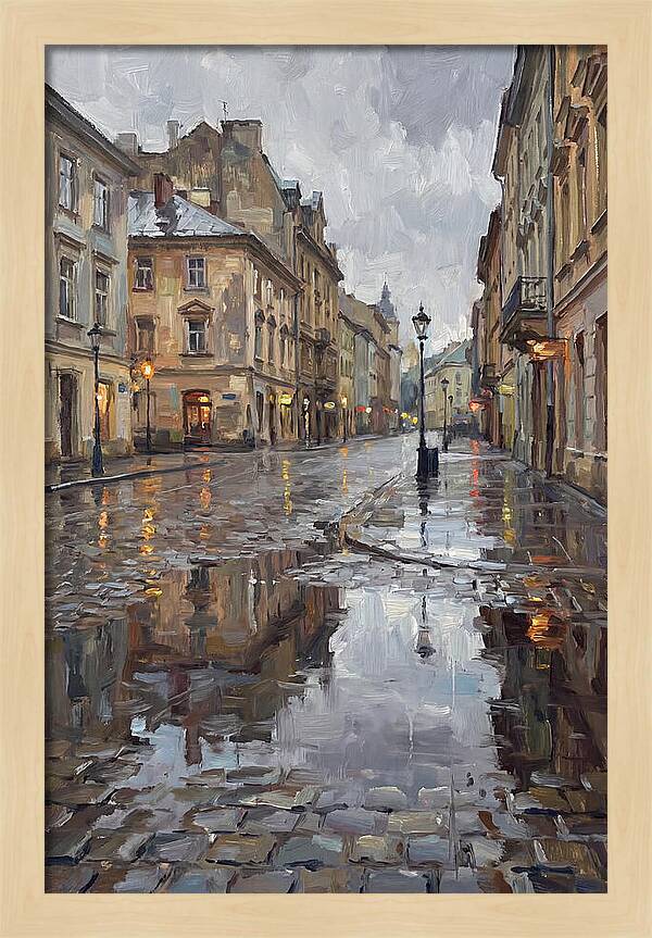Urban Reflections In Rain