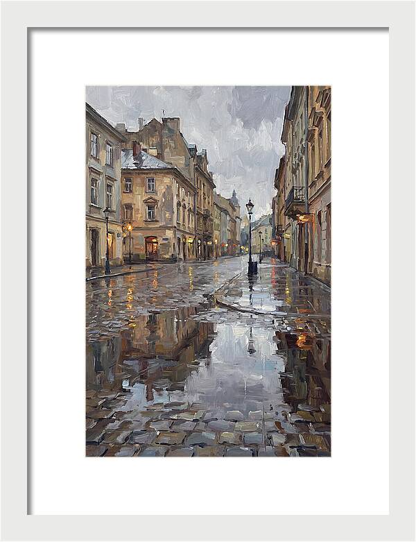 Urban Reflections In Rain