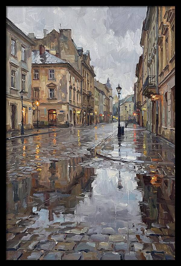 Urban Reflections In Rain