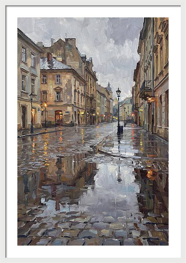 Urban Reflections In Rain