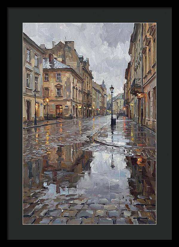 Urban Reflections In Rain