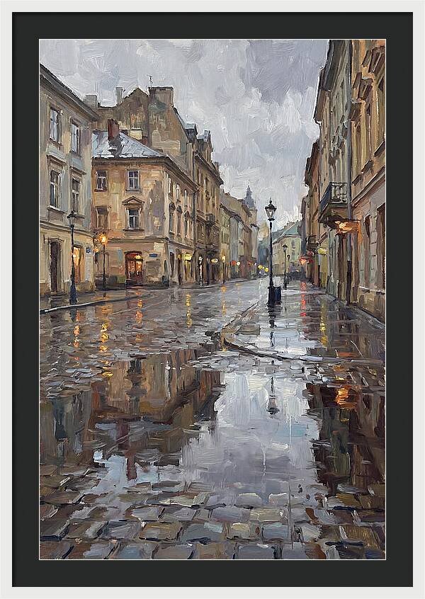 Urban Reflections In Rain