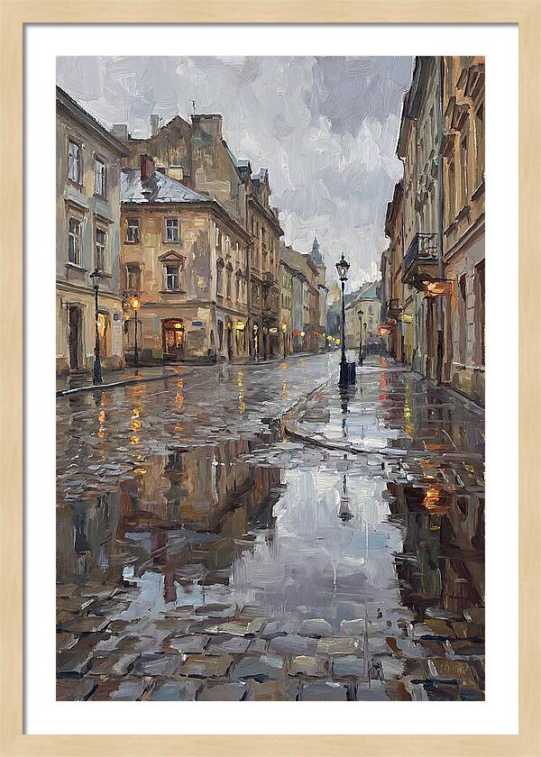 Urban Reflections In Rain