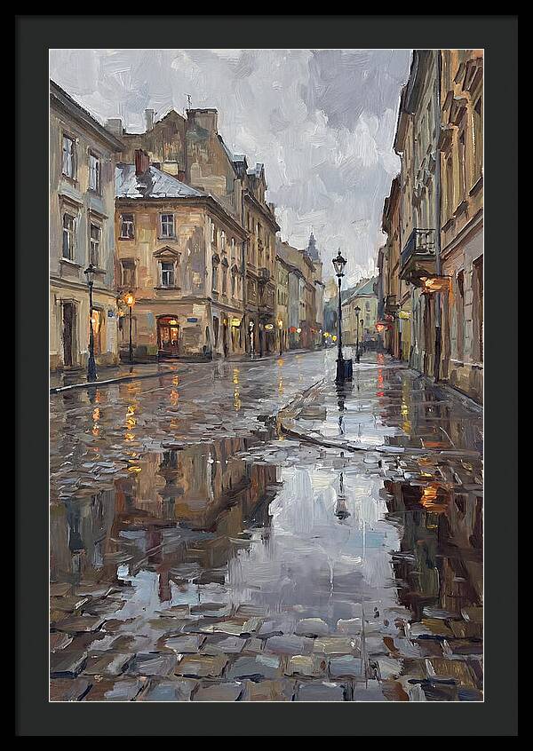 Urban Reflections In Rain