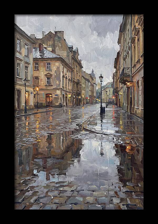 Urban Reflections In Rain