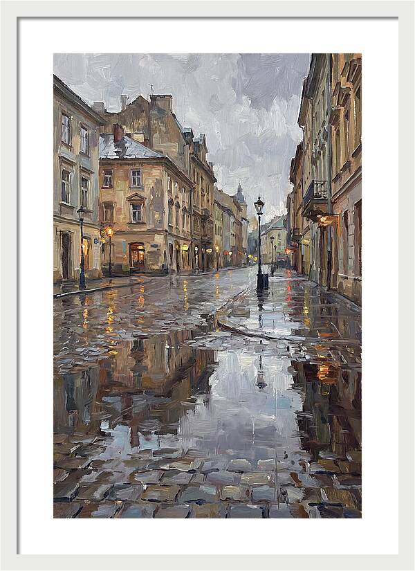 Urban Reflections In Rain