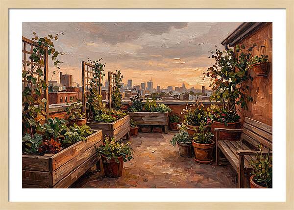 Urban Rooftop Serenity