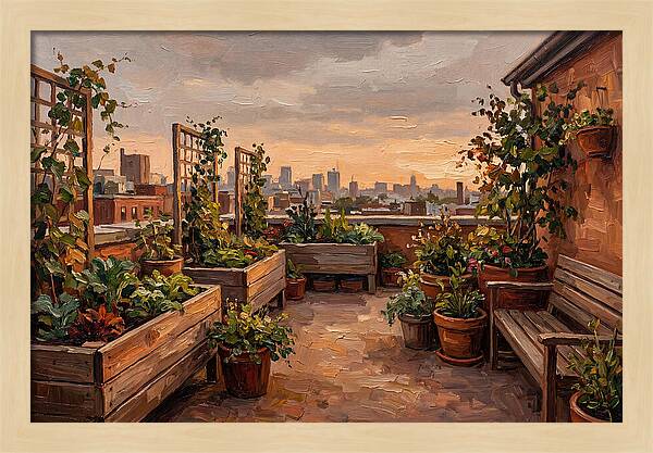 Urban Rooftop Serenity