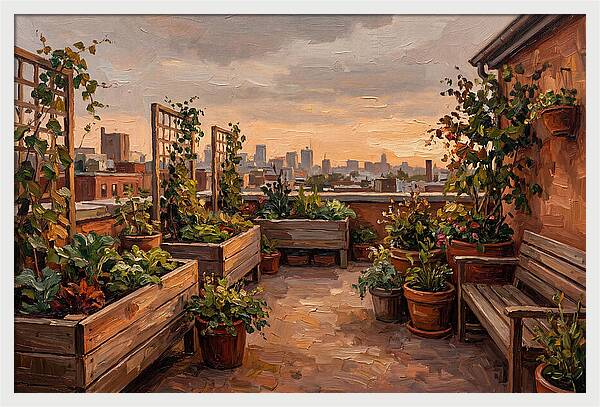 Urban Rooftop Serenity
