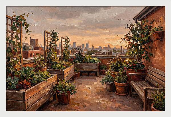 Urban Rooftop Serenity