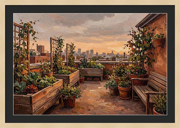 Urban Rooftop Serenity