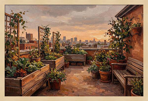 Urban Rooftop Serenity