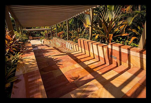 Urban Staircase With Geometric Shadows