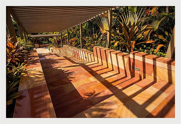 Urban Staircase With Geometric Shadows
