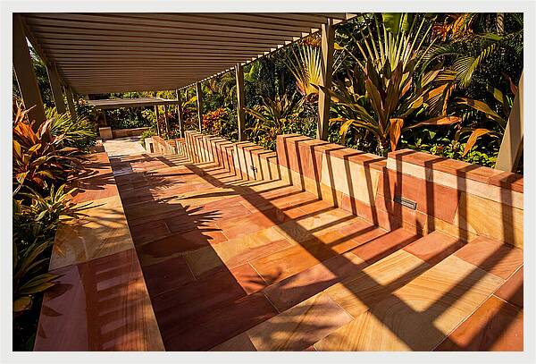 Urban Staircase With Geometric Shadows