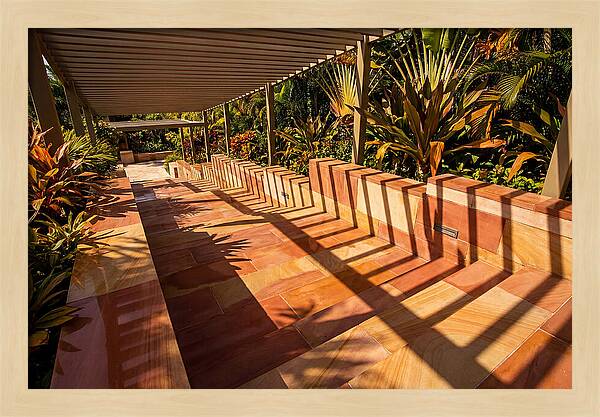 Urban Staircase With Geometric Shadows