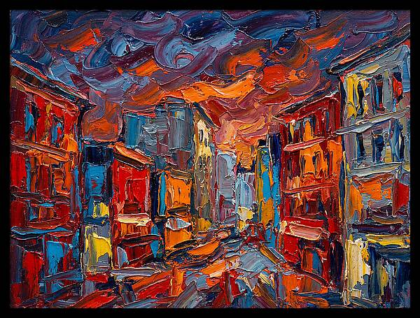 Urban Street At Dusk