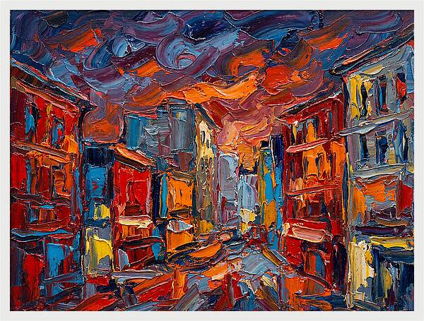 Urban Street At Dusk