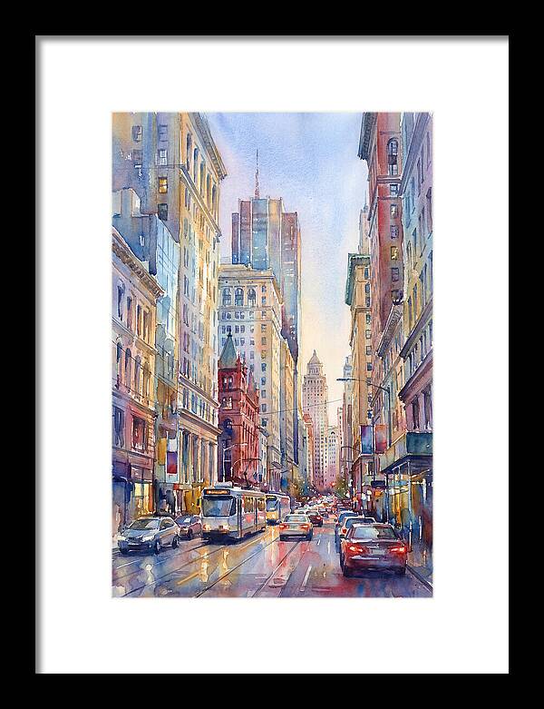 Urban Street Scene In Watercolor
