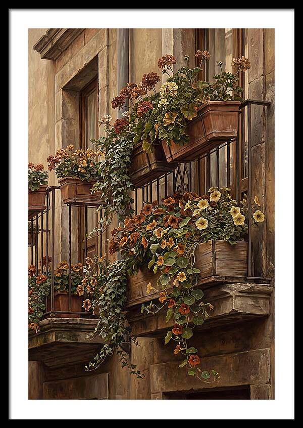 Urban Window Boxes Overflowing With Flowers