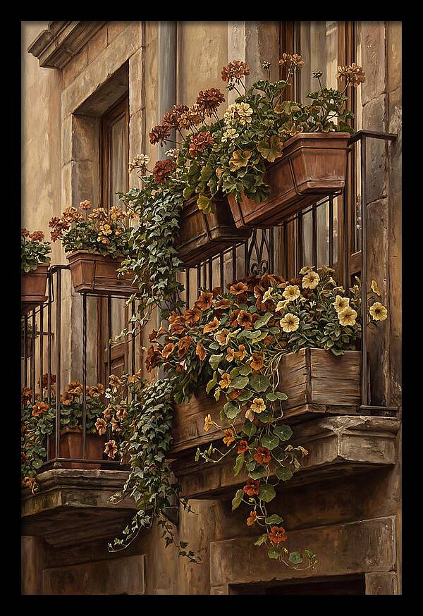 Urban Window Boxes Overflowing With Flowers