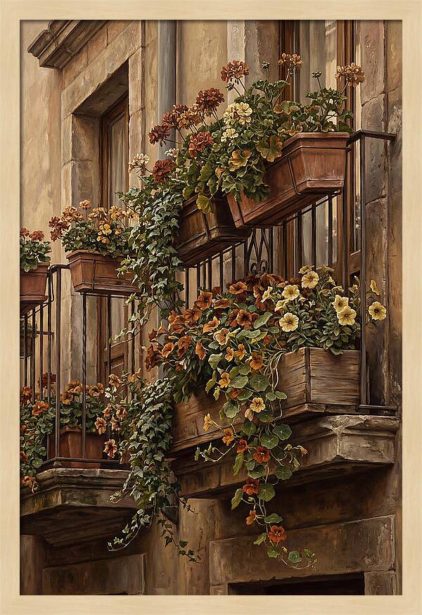 Urban Window Boxes Overflowing With Flowers