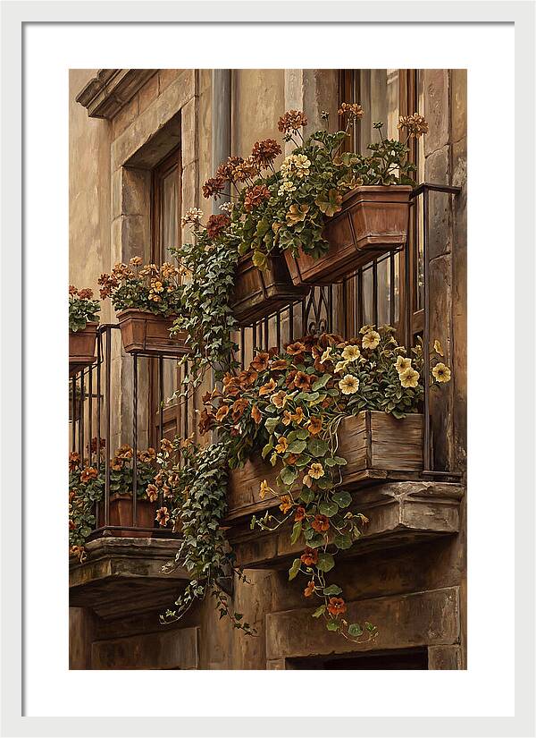 Urban Window Boxes Overflowing With Flowers