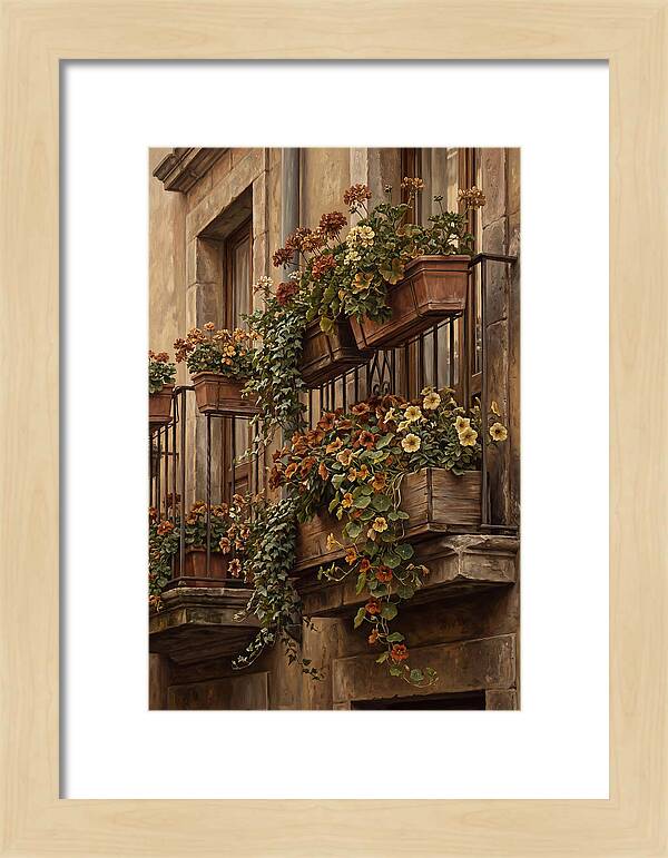 Urban Window Boxes Overflowing With Flowers