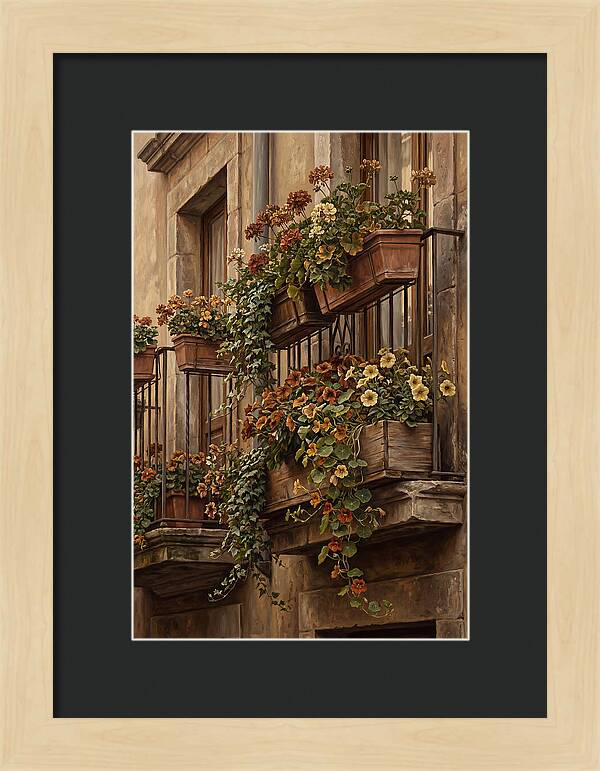 Urban Window Boxes Overflowing With Flowers