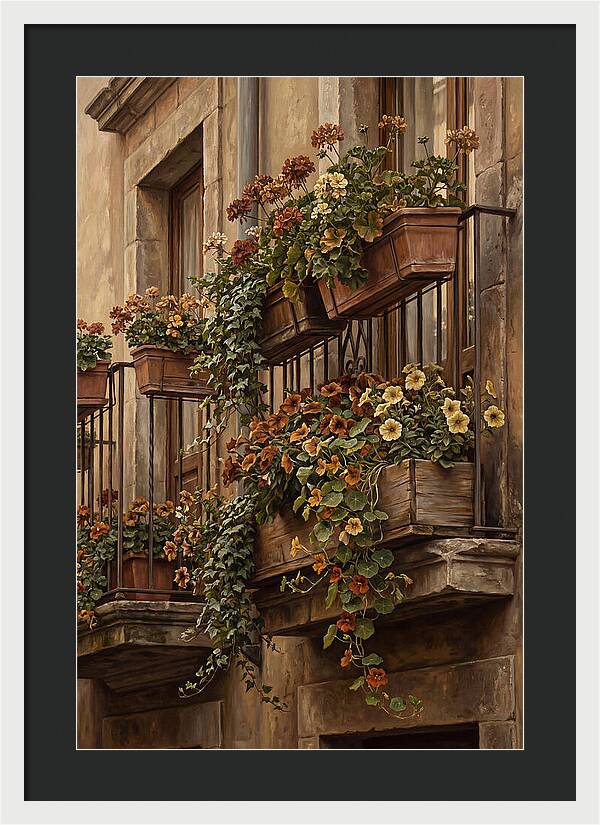 Urban Window Boxes Overflowing With Flowers