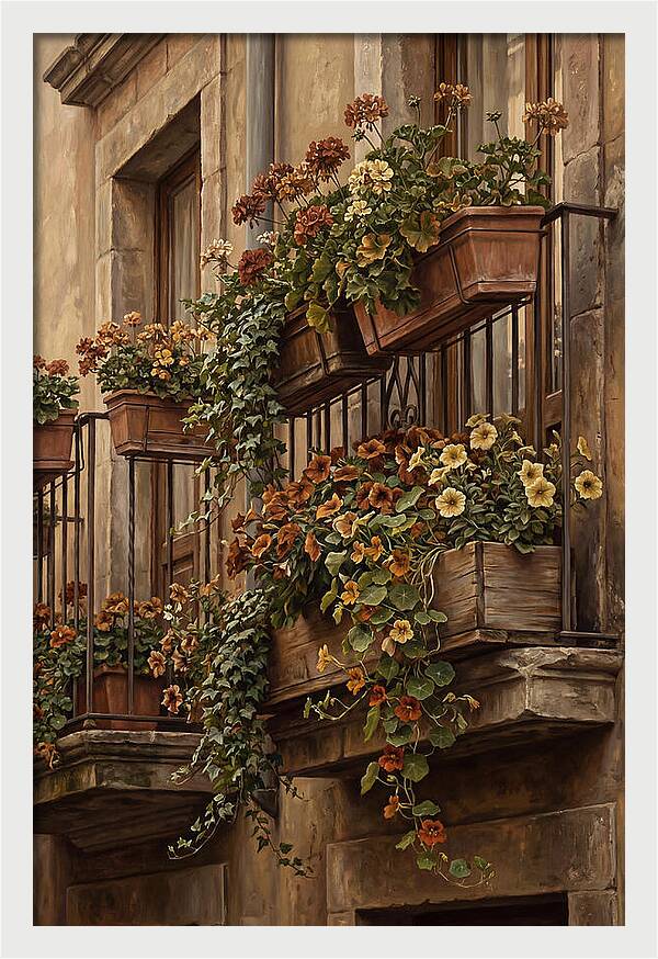 Urban Window Boxes Overflowing With Flowers