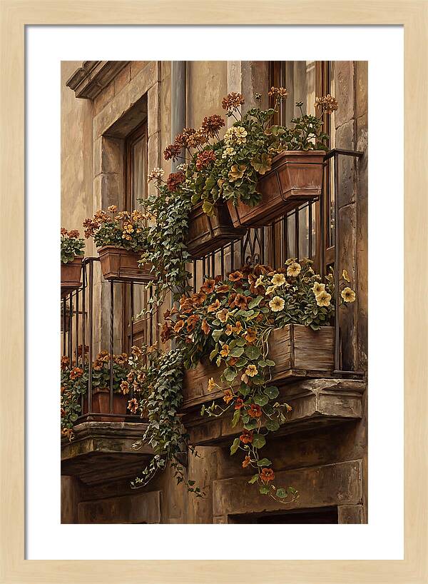 Urban Window Boxes Overflowing With Flowers