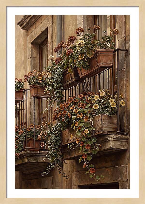 Urban Window Boxes Overflowing With Flowers