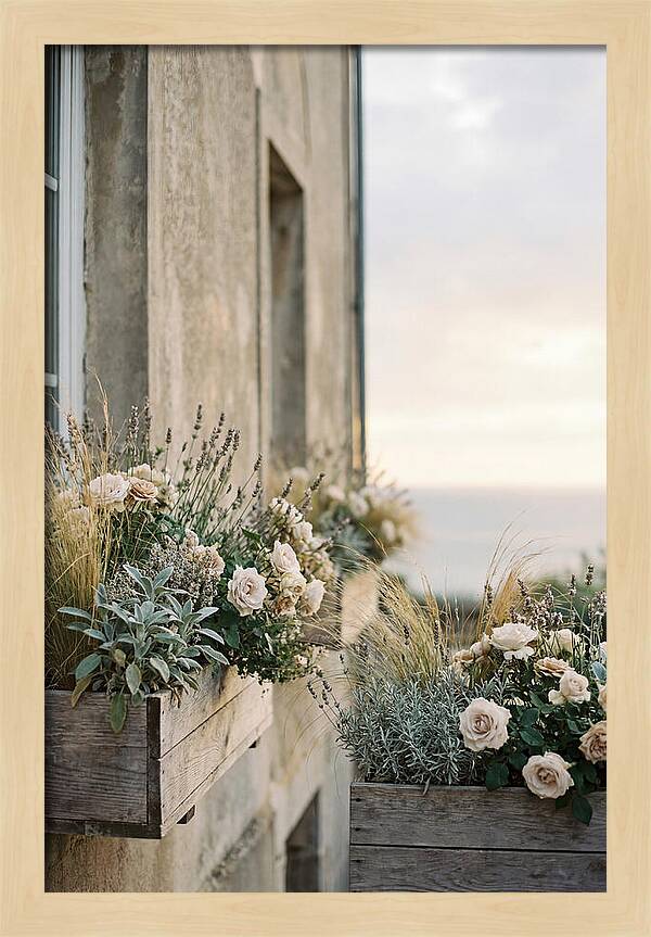 Urban Window Boxes Overflowing With Flowers