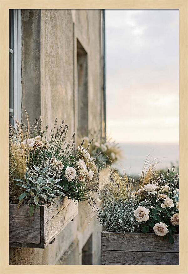 Urban Window Boxes Overflowing With Flowers