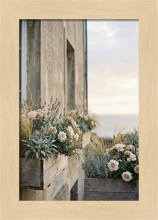 Urban Window Boxes Overflowing With Flowers