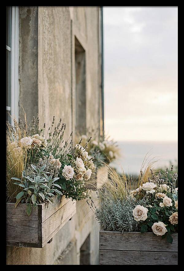 Urban Window Boxes Overflowing With Flowers