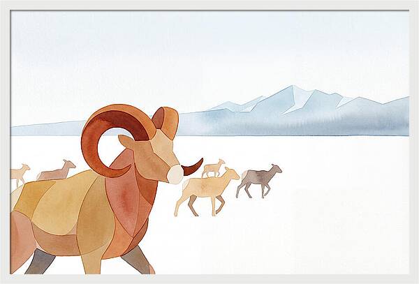 Urial In A Serene Landscape
