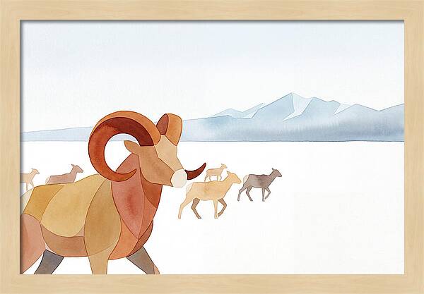 Urial In A Serene Landscape