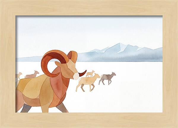 Urial In A Serene Landscape