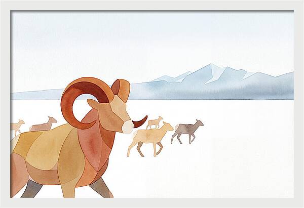 Urial In A Serene Landscape