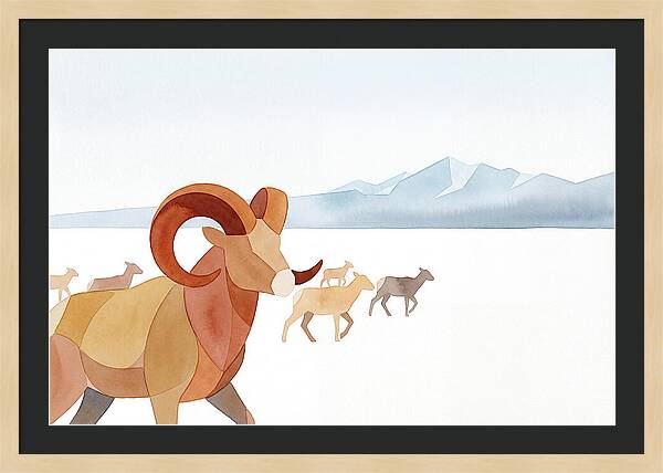 Urial In A Serene Landscape