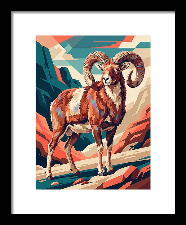 Urial In Vibrant Landscape